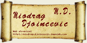 Miodrag Đoinčević vizit kartica